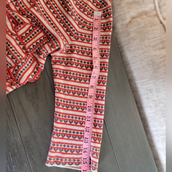 ANTHROPOLOGIE MOTH SZ Small Lovelorn Cardigan Floral Appliques Red Gray - Picture 7 of 9